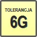 Piktogram - Tolerancja: 6G